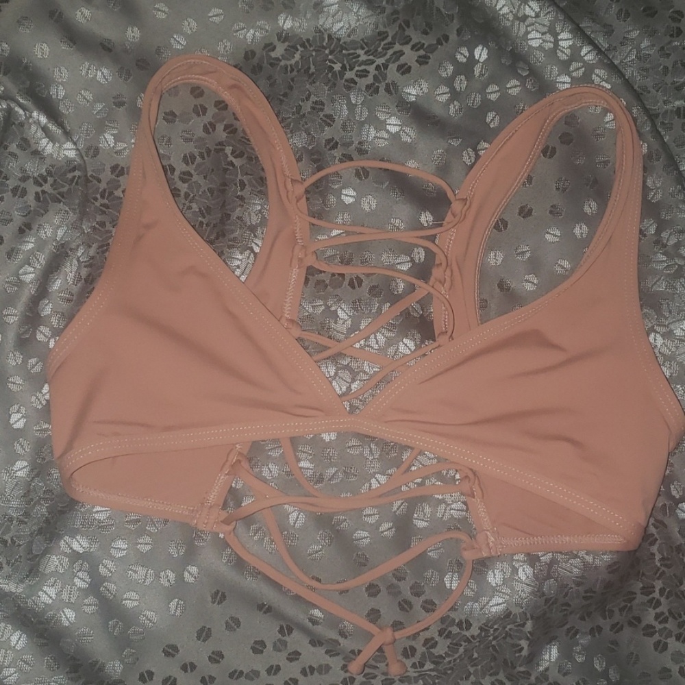 Dippin daisy lace back bathing suit top